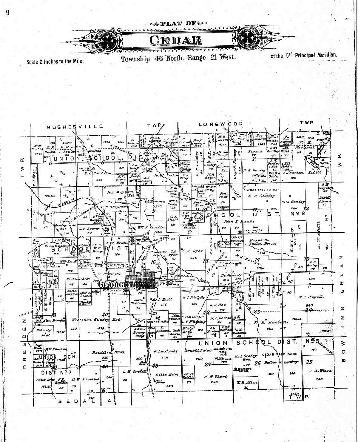 Pettis County Plat Map 1896 Plat Maps