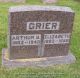 Arthur and Elizabeth Fitzgerald Grier -- Grave Marker