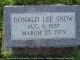 Donald Lee SNOW