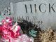 Teal and Mollie Hickam -- Grave Marker